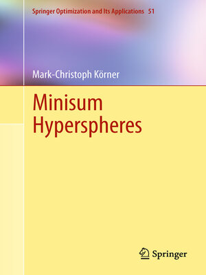 cover image of Minisum Hyperspheres